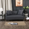 thumbnail image 3 of CUH Funda de sofá elástica en forma de L Loveseat Sillón reclinable de color sólido Funda de sofá lavable Protector de muebles para mascotas Asientos de 1/2/3/4 CUH  Color sólido, 3 of 11