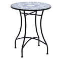 thumbnail image 1 of Outsunny Mosaic Round Patio Table with Ceramic Tabletop, Balcony Side Table, 1 of 10