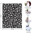 thumbnail image 4 of Black Christmas Snowflake Pattern Blanket,Comfortable Soft Flannel Throw Blanket,All Season,Warm Lightweight Blankets for Sofa Bed Couch Living Room Chair,30"x40", 4 of 4