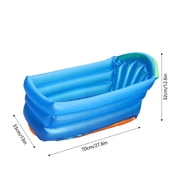 Leakproof Inflatable Pool Foldable Insulation Kiddie Pool With Backrest For Baby Toddler & Kids In Garden Backyard & Outdoor Inflatable Pool Slide for Kids Inflatable Pool with Shade 3 Feet Pool for