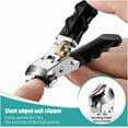 thumbnail image 4 of Nail Clippers - Wide Jaw & Angled Tip Clippers for Thick & Ingrown Toenails, with Safety Lock & Nail File, for Easy Elderly & Diabetic Foot Care Kit, 4 of 8