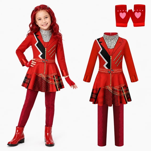 Rise of Red Wonderland Costume Set with Matching Gloves for Halloween Party Princess Dress Up Outfit Set 110