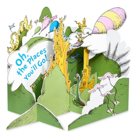 American Greetings Magic Moments Dr. Suess Displayable Graduation Pop Up Card for Graduate (Oh the Places You'll Go)
