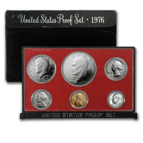 1976 Proof Set - U.S. Mint 6-Coin Set - Bicentennial Quarter, Half & Ike