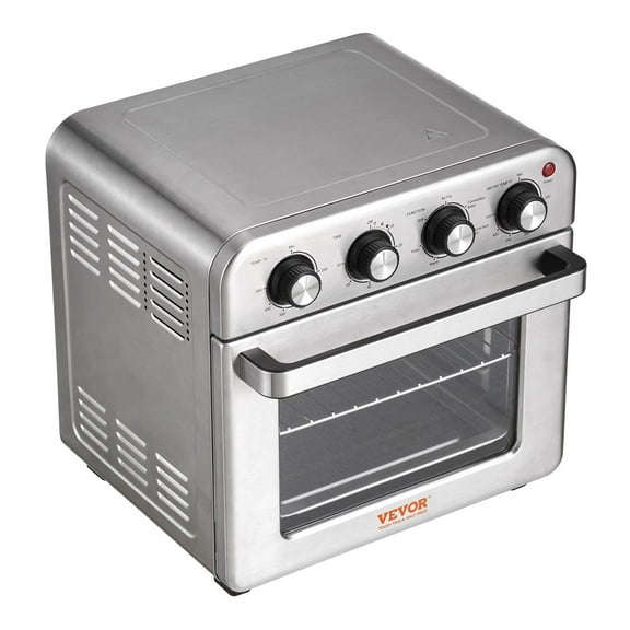 7-IN-1 Air Fryer Toaster Oven Solution, 1700W 18L Convection Oven Countertop with Grill, Premium Stainless Steel, Accessory Kit (Pizza Pan, Gloves), Toasts 6 Bread Slices, Bakes 10-Inch Pizza