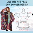 thumbnail image 4 of Oversized Wearable Blanket Hoodie,Ethnic Figure and Pattern Sherpa Blanket Hoodie with Super Pockets,Super Warm Fuzzy Pullover for Women & Men, 4 of 6