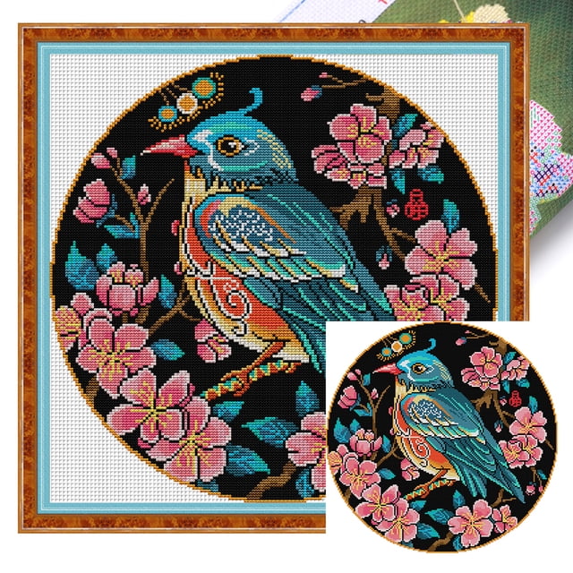 Hilo Algodón Ecológico Bordado Parcial Punto Cruz Urraca 14 Quilates 39x39cm