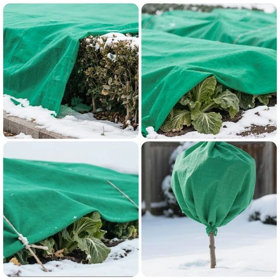 Belanttega 2Pack Plant Sun Protection Cloth Plant Cover Freeze Protection Green Floating Row Cover Fabric Plant Protector for Winter Frost Blanket Sun Pest Protection Shade Cloth for Greenhouse