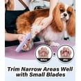thumbnail image 3 of Cordless  Paw Trimmer - Low Noise Small  Clippers with Double     Clipper for Dogs Cats and Small Pets for Trimming Hair Around Paws, Eyes, Ears, , Rump, 3 of 7