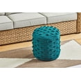 thumbnail image 4 of Better Homes & Gardens French Knot Outdoor Pouf, 16", Teal, 4 of 5