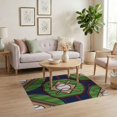 thumbnail image 3 of ODIKA Design With Crossed Bats Ball And Stitched Seam Accents Baseball Field Sport Pet Friendly & Kids Safe Play for Playroom, Bedroom, Reading Nook, 3 of 7