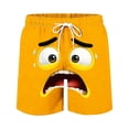 thumbnail image 2 of Mifsaly Men Swim Shorts Funny Face Graphic Plus Size Mens Beach Shorts Lightweight Breathable Pool Beach Vacation Summer Short Pants with Pockets, 2 of 6