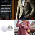 thumbnail image 7 of Uxcell 30pcs 18L Fabric Cloth Covered Button 11.5mm 15/32" Round Metal Shank Satin Sewing DIY Craft Buttons for Bridal Wedding Suits Dress Blouses Sweaters, White, 7 of 7