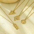 thumbnail image 4 of NICKSUN 18K Gold Plated Stainless Steel Hammered Pendant Necklace, Multicolor Cubic Zirconia Irregular Heart Round Rectangle Charms Dainty Clavicle Necklaces for Women Minimalist Jewelry, 4 of 4