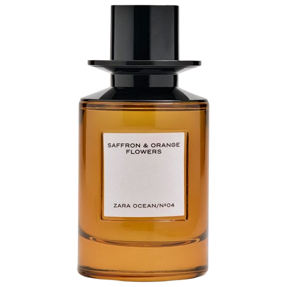 Zara Saffron and Orange Flowers Cologne for Men Warm Citrus Bergamot Spicy Musk and Clean Skin Scent Long Lasting Fragrance Eau de Parfum 100ml (3.38 fl. oz.)