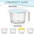 thumbnail image 3 of Light Blue Reusable Glass Mixing Bowl – 9x7cm Airtight Storage Container Lidded Jar, Pickled Vegetable Glass Storage Jar, Versatile Meal Prep Bowl for Cooking Baking Fridge Freezer Lunch Salad Yogurt, 3 of 4