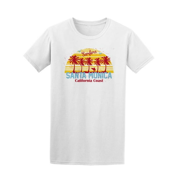 Santa Monica Surfers, California Tee Men's -Image by Shutterstock