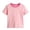 Pink, variant on YunPes Girls Ruffle Short Sleeve T Shirt Lettuce Trim Crew Neck Tops Basic Tee Cute Casual Shirt for Kids Teens Casual Summer Tee