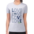 thumbnail image 4 of Women's G-III 4Her by Carl Banks Heather Gray Seattle Seahawks Love Graphic Fitted T-Shirt, 4 of 5