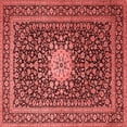 thumbnail image 1 of Ahgly Company Indoor Square Medallion Red Traditional Area Rugs, 5' Square, 1 of 4
