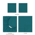 thumbnail image 6 of Mainstays Super Soft Brushed Microfiber Bed Sheet Set, Dark Teal, King, 4 Piece, 6 of 13