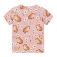 thumbnail image 6 of SGFCWSX Girls Short Sleeve T-Shirt, Casual Printed Kids Fashion Top Watermelon Red Size 5-6 Years, 6 of 7