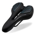 thumbnail image 2 of Selle de vélo respirant en cuir PU coussin coussin de vélo de route confortable selle à vélo d'amortisseur, 2 of 7
