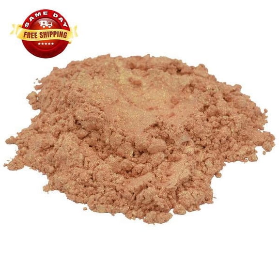 APRICOT ORANGE GOLD LUXURY MICA COLORANT PIGMENT POWDER COSMETIC GRADE 1 OZ