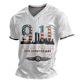 thumbnail image 2 of Never Forget 911 Mens T-Shirts 9/11 25th Anniversary Shirt Memorial Anniversary Patriotic Tops White L, 2 of 4