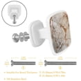 thumbnail image 3 of HemaKayy 4 Pack 1.2" Decorative Cabinet Knobs - Elegant, ABS Glass Square White Handles for Kitchen, Bedroom, Bathroom, and Home Furniture Decor - Unique Marble Texture, 3 of 6