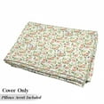thumbnail image 5 of Floral Floor Pillow Lounger Cover, Flower Petals Blossoms Leaves and Bird Sitting Vintage Inspired Image, Nap Mat Printed Fabric Case for 5 Pillows, 88" x 27", Coral Fern Green White, by Ambesonne, 5 of 5