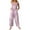 Pink, variant on Valentines Onesie Overalls for Women Wide Leg Sleeveless Pants Casual Heart Graphic Long Valentines Rompers with Pockets