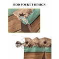 thumbnail image 6 of Western Texas Star Retro Living Room Curtains 2 Panel, Vintage Farmhouse Brown Teal Wooden Cafe Window Treatment, Extra Long Farmhouse Bedroom Bathroom Kitchen Curtains Drapes 104"x72", 6 of 6