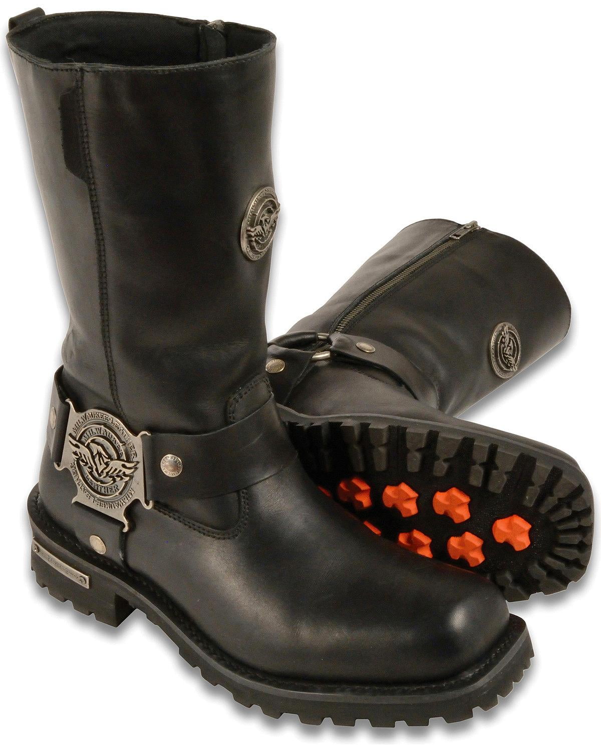 Classic Harness Square Toe Boots 8W 