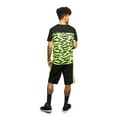 thumbnail image 5 of Victorious Men's Reflective Band Tige Stripe Pattern Short Sleeve Top and Shorts Tracksuit Set - Neon Yellow - 5X-Large, 5 of 6