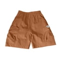 thumbnail image 5 of Ketyyh-chn99 Toddler Boy Athletic Shorts Toddler Baby Boy Girl Solid Color Striped Shorts Waist Casual Trousers Spring Summer Short Pants Size for 9-10 Years,Orange, 5 of 5