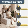thumbnail image 6 of Homall Futon Sofa Bed Convertible Sleeper Chair Floor Couch with High Resilience Memory Foam Lazy Sofa for Living Room/Bedroom,White, 6 of 7