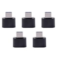 thumbnail image 1 of Convertidor Otg Tipo C 5x Conector OTG Tipo-C Convertidor USB C Macho a USB 2.0 Hembra (Negro) Tmvgtek Para estrenar, 1 of 6