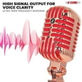 thumbnail image 4 of Classic All-Metal Vintage Dynamic Microphone - XLR Cardioid Mic for Live Stage & Studio Recording, 4 of 12