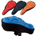 thumbnail image 2 of Yesbay Silicone Cycling Bicycle Bike Saddle Breathable Gel Cushion Soft Pad Seat Cover Black, 2 of 7