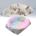thumbnail image 4 of Cama para Gato, colorida, plegable, doble uso, cálida jaula para perros de felpa, almohadilla para Chihuahua, Pug, Bichon, patatas fritas, gatos y perros, 4 of 10