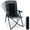 Black, variant on EVER ADVANCED Folding Recliner Camping Chair with Adjustable High Back, Portable Patio Reclining Chair for Adults, Support 300 lbs, Comfortable for Outdoor, Lawn, Beach, Backyard, Black