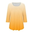 thumbnail image 6 of Plebaso Women's 3/4 Length Sleeve Tunic Tops Pleated Casual Summer Dressy Blouses Womens Clothes, 6 of 6
