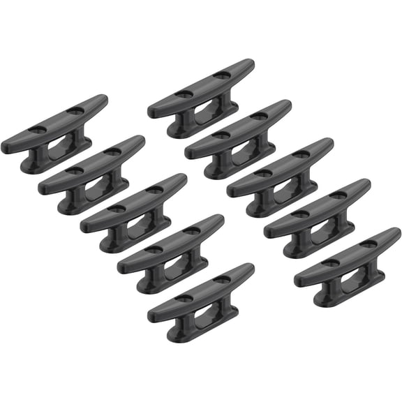 SEAFLO 8" Boat Cleat Black Nylon Dock Cleat Kayak Cleat(8", 10-Pack)