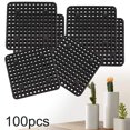 thumbnail image 1 of Flmtop 50Pcs/100Pcs Coussin de Coussin de Maille Respirante de Pot de Fleurs Carrée Creuse, 1 of 9