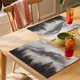 thumbnail image 4 of Mountains Forest Placemats Set&nbsp;of&nbsp;2 Nature Landscape Fog Cloud Heat Insulation Washable Place Mats, Rustic Non-Slip Table Mats for Dining Table Party Kitchen Decor,13x19 Inch, 4 of 9