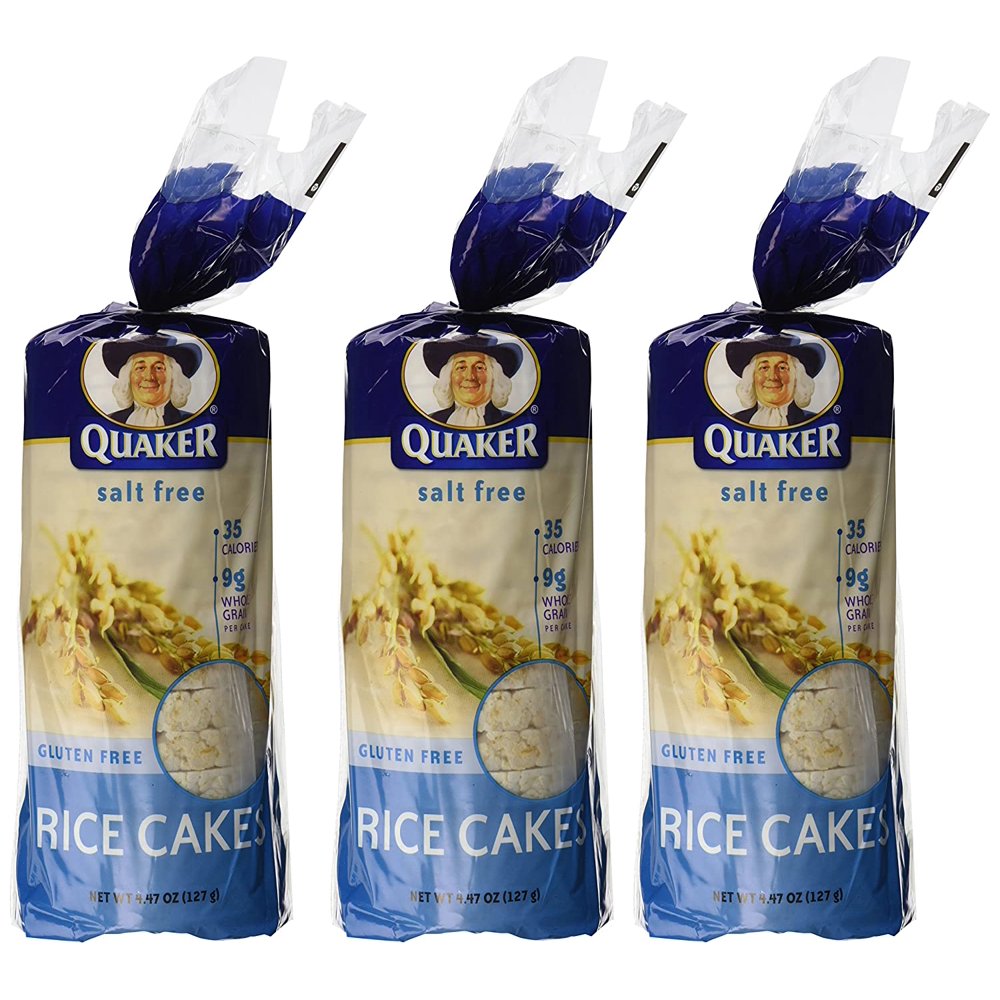 Quaker Plain Unsalted Rice Cake, 4.47 oz, 3 pk Walmart