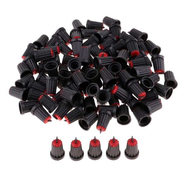 Tapa de la perilla de control del potenciómetro 100 Unids 6 Mm Potenciómetro Eje Control Botón Giratorio Tapa Buttom 3 Color Magideal Tapa de la perilla de control del potenciómetro