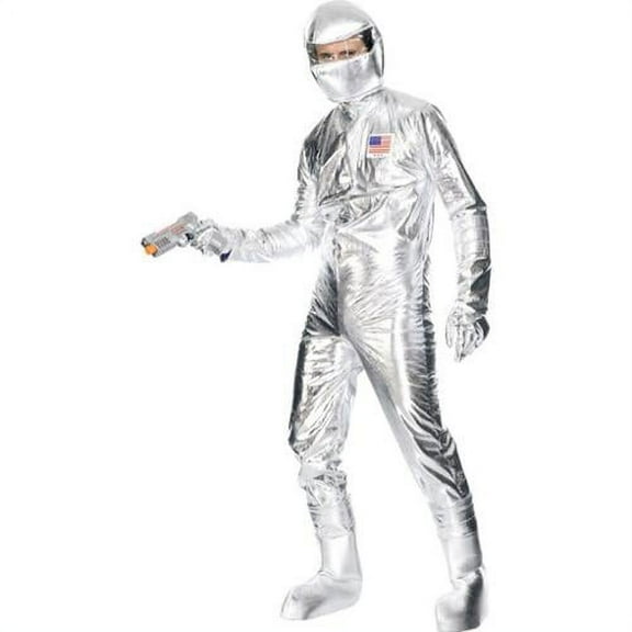 Spaceman Costume Adult Silver Land Sea Air Forces Large Male Fancy Dress Party Book Week Halloween