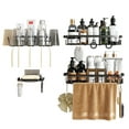 thumbnail image 3 of Wisdom Star 4-Piece Bathroom Storage Rack, Above Toilet Storage, Black, 3 of 7